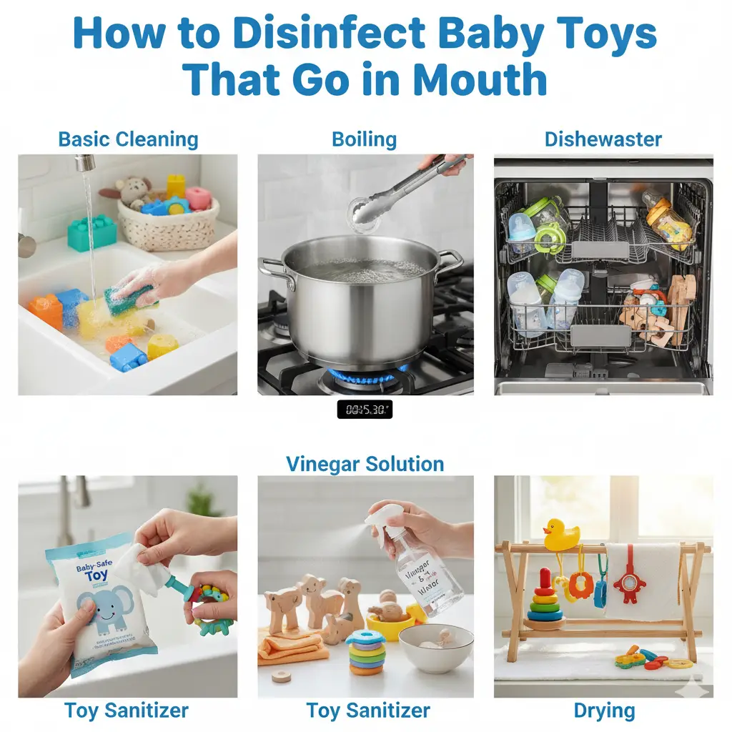 How to Disinfect Baby Toys That Go in Mouth