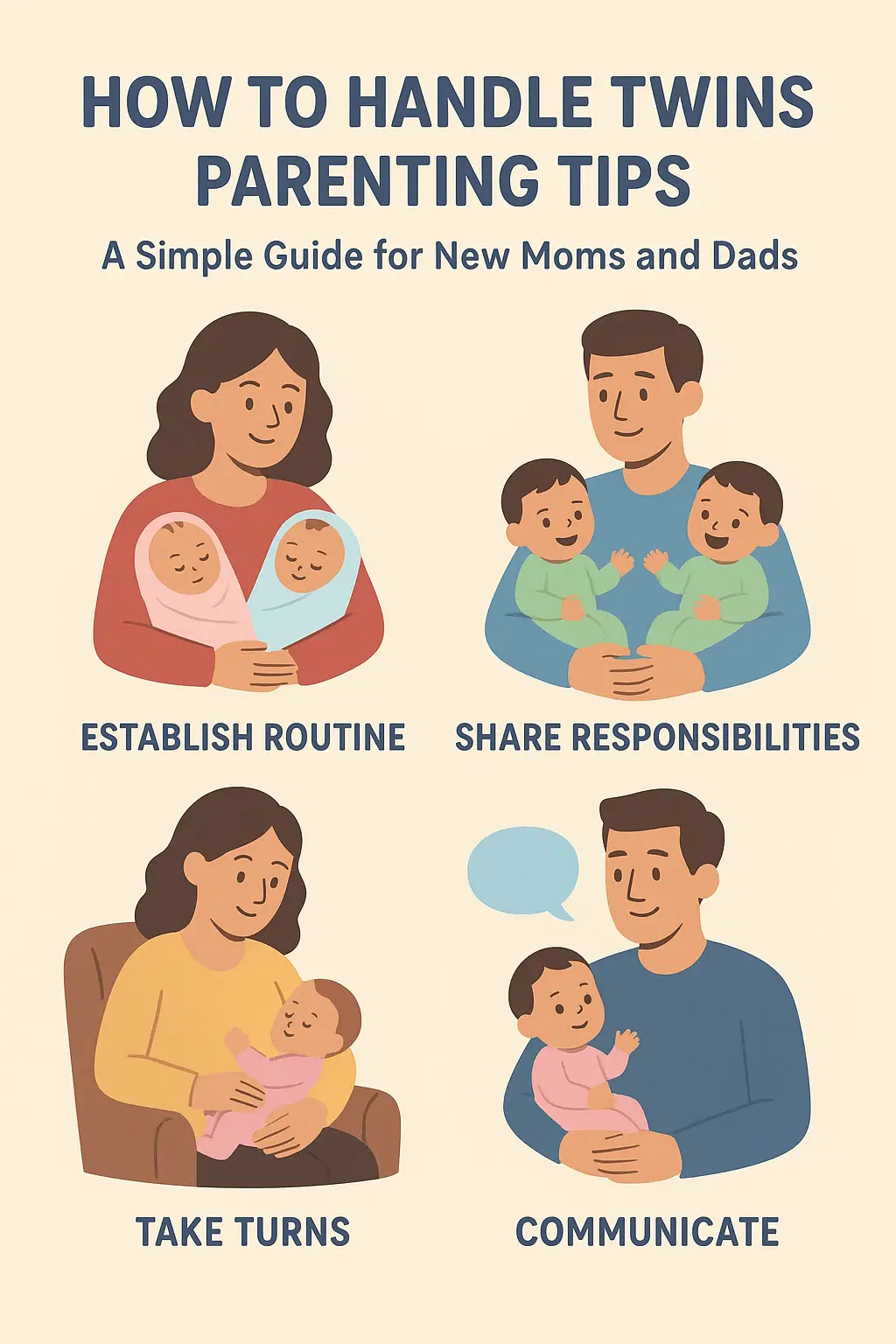 How to Handle Twins Parenting Tips: A Simple Guide for New Moms and Dads
