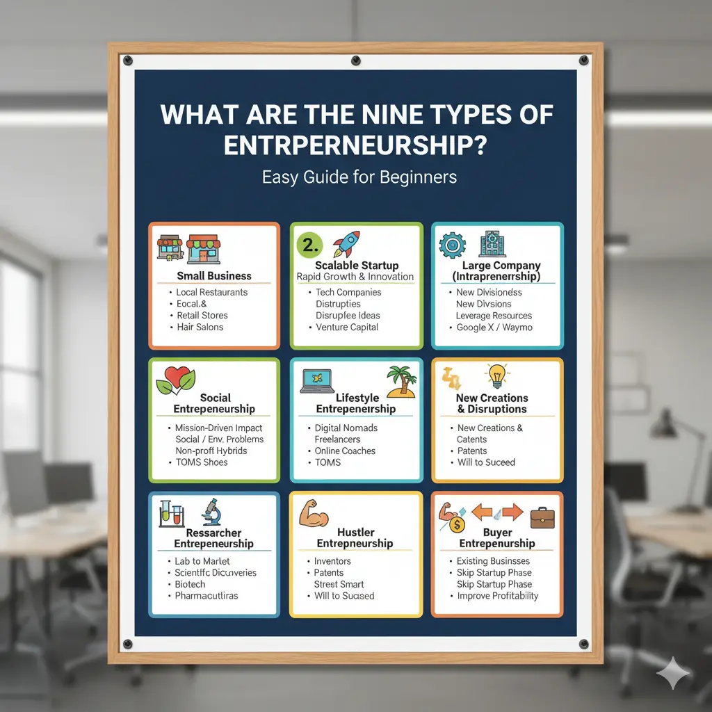 What Are the Nine Types of Entrepreneurship? Easy Guide for Beginners