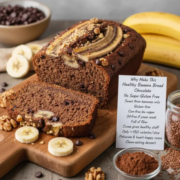 Why Make This Healthy Banana Bread Chocolate No Sugar Gluten Free Recipe?