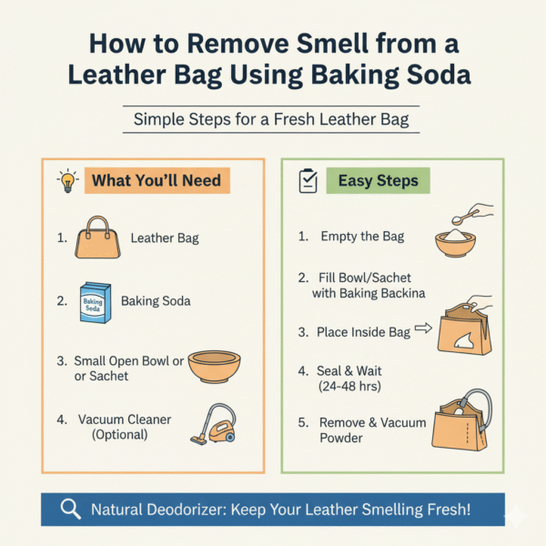 How to Remove Smell from a Leather Bag Using Baking Soda