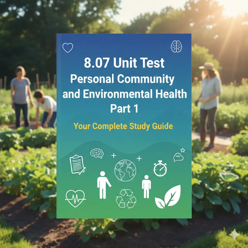 8.07 Unit Test Personal Community and Environmental Health Part 1: Your Complete Study Guide