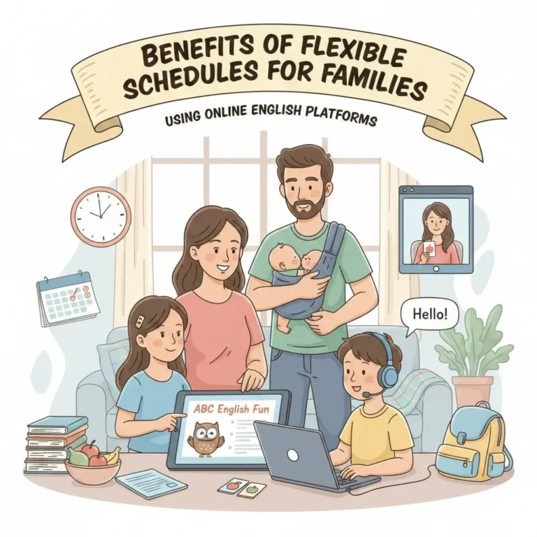 Benefits of Flexible Schedules for Families Using Online English Platforms