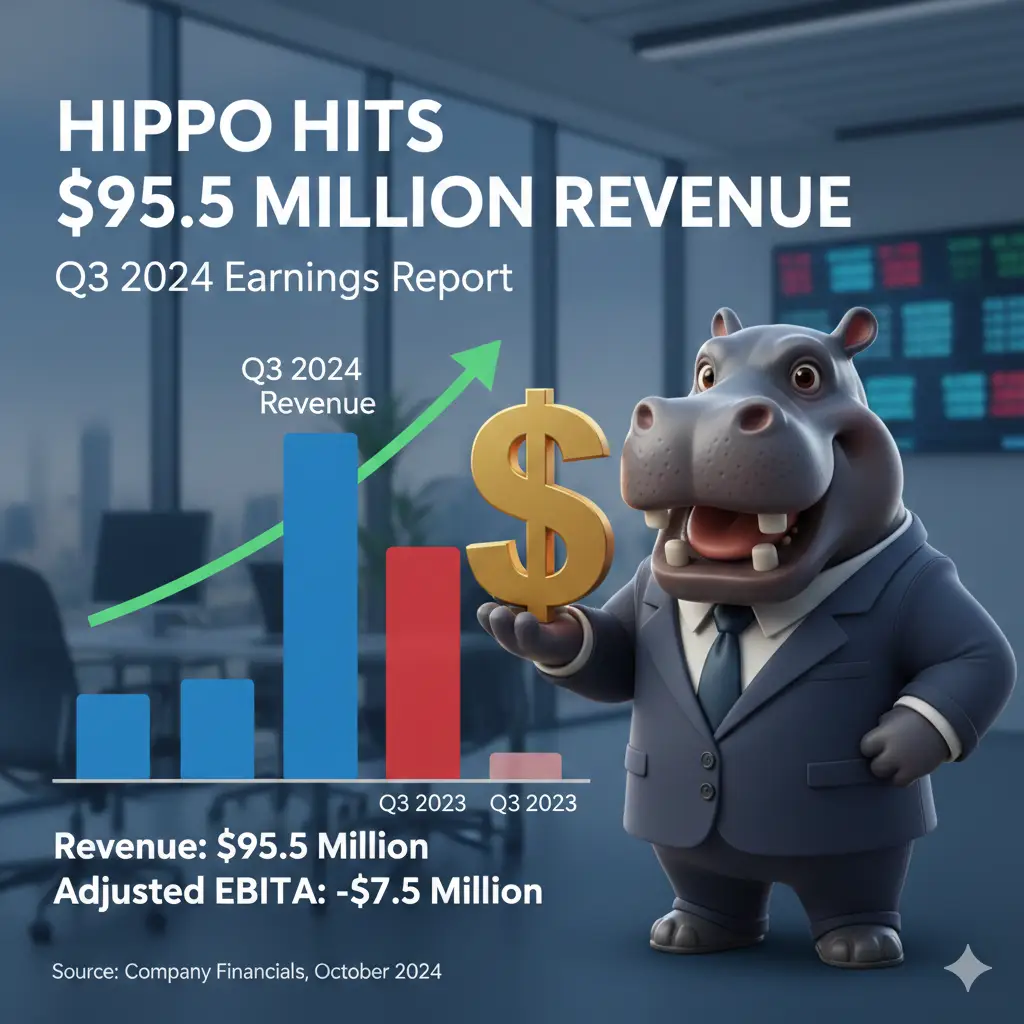 Hippo Q3 2024 Revenue Hits $95.5 Million, Adjusted EBITDA Narrows to -$7.5 Million