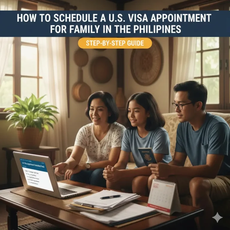 How to Schedule a U.S. Visa Appointment for Family in the Philippines: Step-by-Step Guide