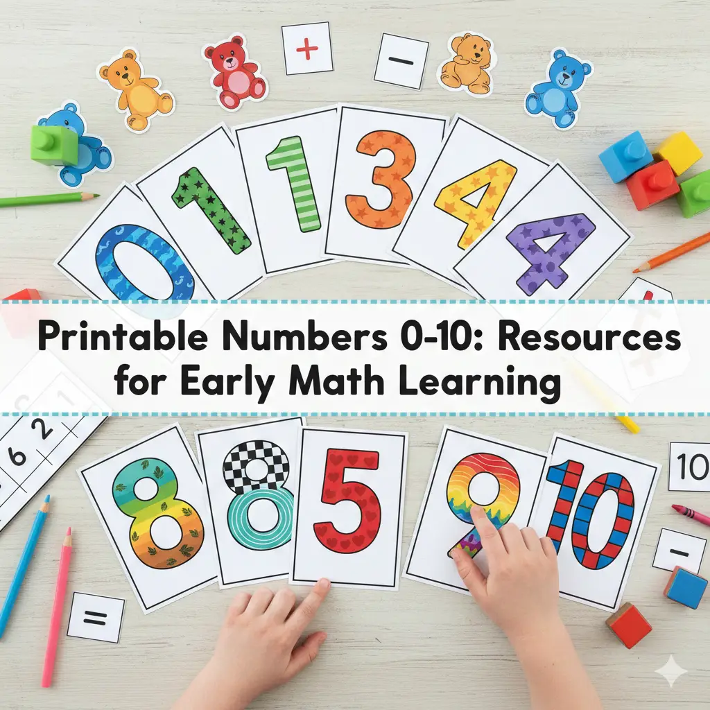 Printable Numbers 0–10: Free Resources for Early Math Learning