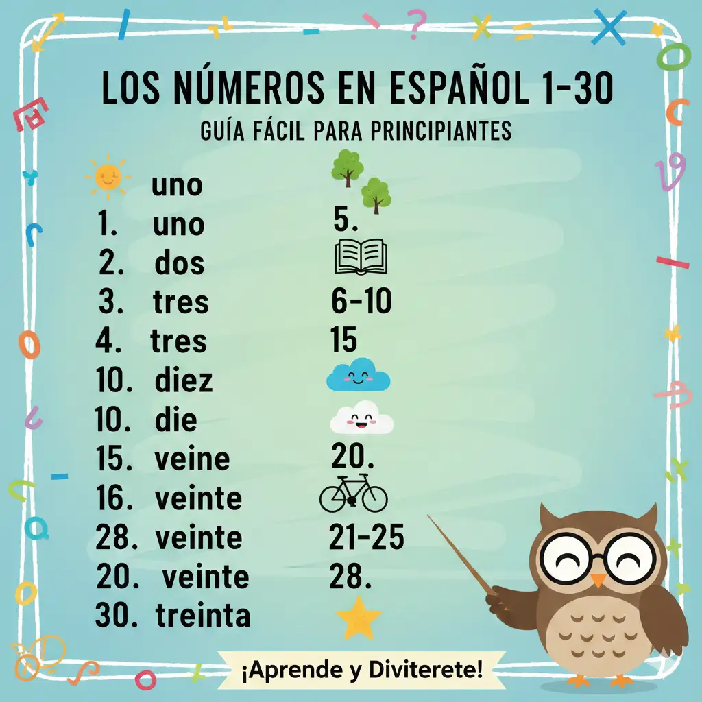 The Numbers In Spanish 1–30: Easy Guide for Beginners