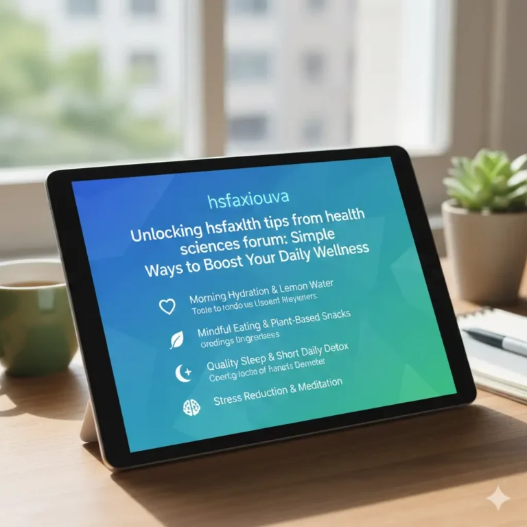 Unlocking hsfaxiouva health tips from health sciences forum: Simple Ways to Boost Your Daily Wellness