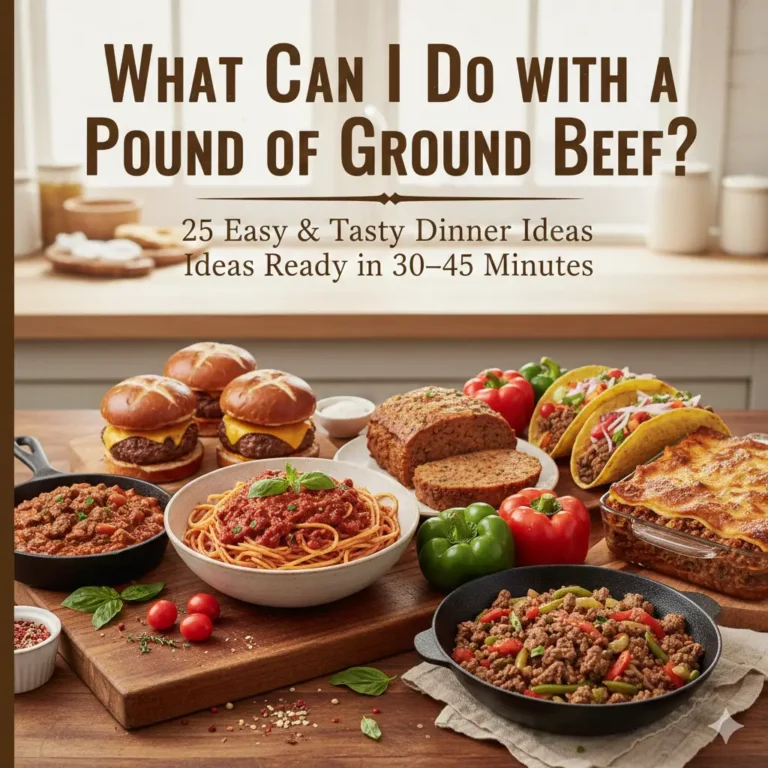 What Can I Do with a Pound of Ground Beef? 25 Easy & Tasty Dinner Ideas Ready in 30–45 Minutes