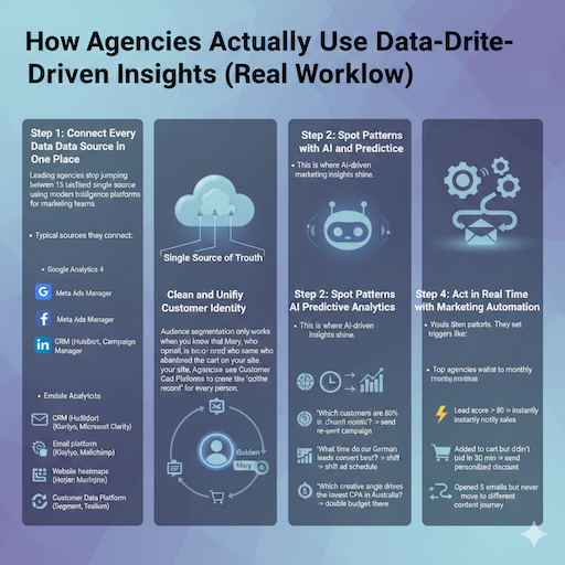 How Agencies Actually Use Data-Driven Insights (Real Workflow)
