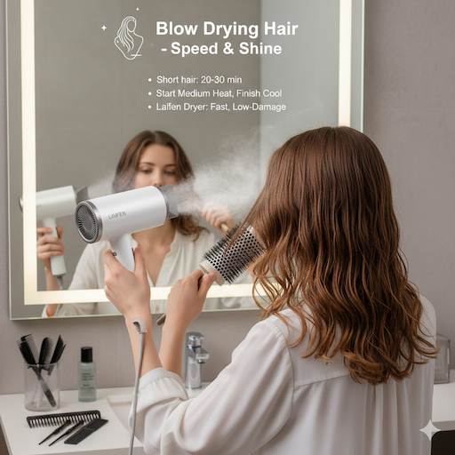 Blow Drying Hair