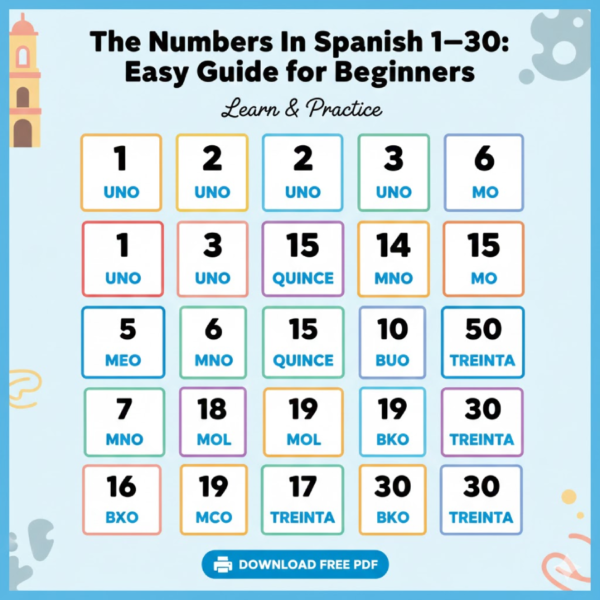 The Numbers In Spanish 1–30: Easy Guide for Beginners
