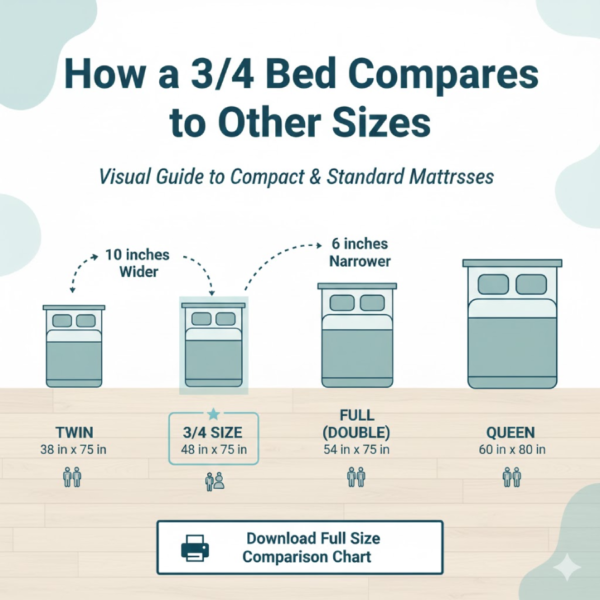 How a 3/4 Bed Compares to Other Sizes