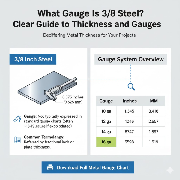 What Gauge Is 3/8 Steel? Clear Guide to Thickness and Gauges