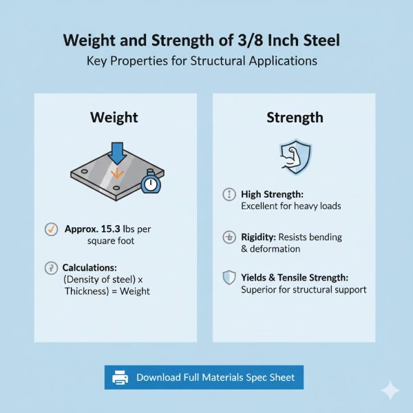 Weight and Strength of 3/8 Inch Steel