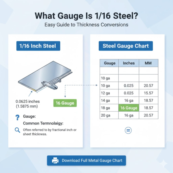 What Gauge Is 1/16 Steel? Easy Guide to Thickness Conversions