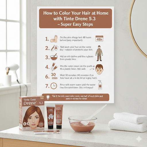 How to Color Your Hair at Home with Tinte Drene 5.3 – Super Easy Steps