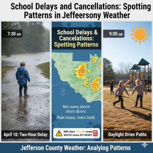 School Delays and Cancellations: Spotting Patterns in Jefferson County Weather