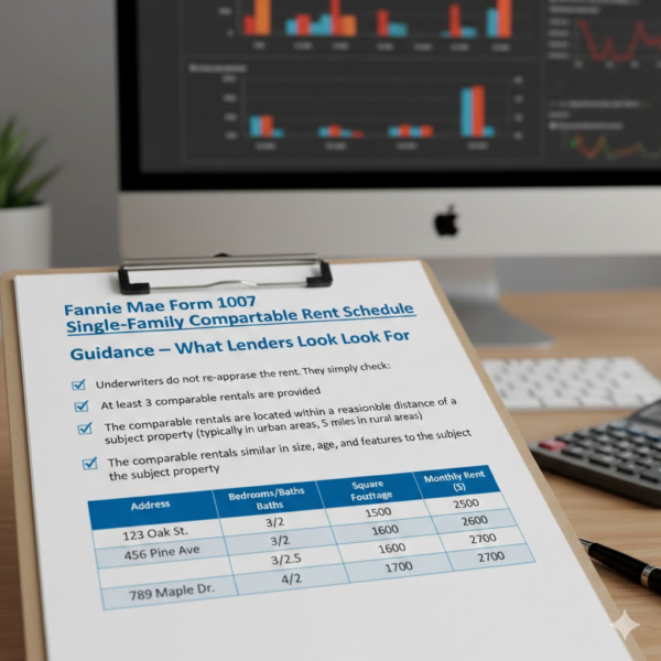 Fannie Mae Form 1007 Single-Family Comparable Rent Schedule Guidance – What Lenders Look For