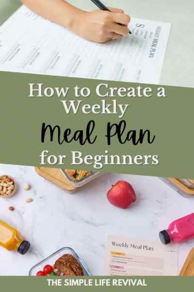 how to build a weekly meal plan