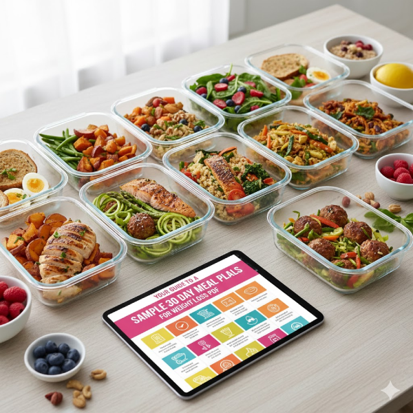 Sample Weekly Meals in a Free 30 Day Meal Plan For Weight Loss PDF