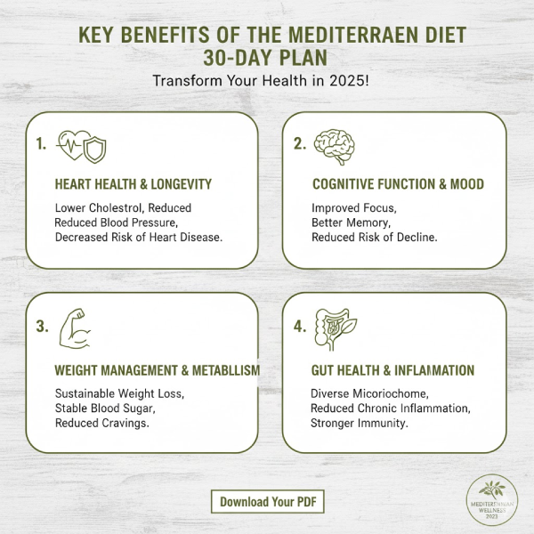 Key Benefits of Following a Mediterranean Diet 30 Day Meal Plan PDF